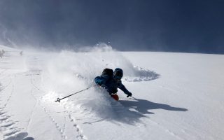 Heli-skiing